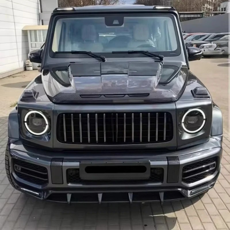 Suitable for  2019+ G-Class W464 Top Kit Top Dry Carbon Fiber Front Bumper Lip Rear Diffuser Cover Spare Tire Cover